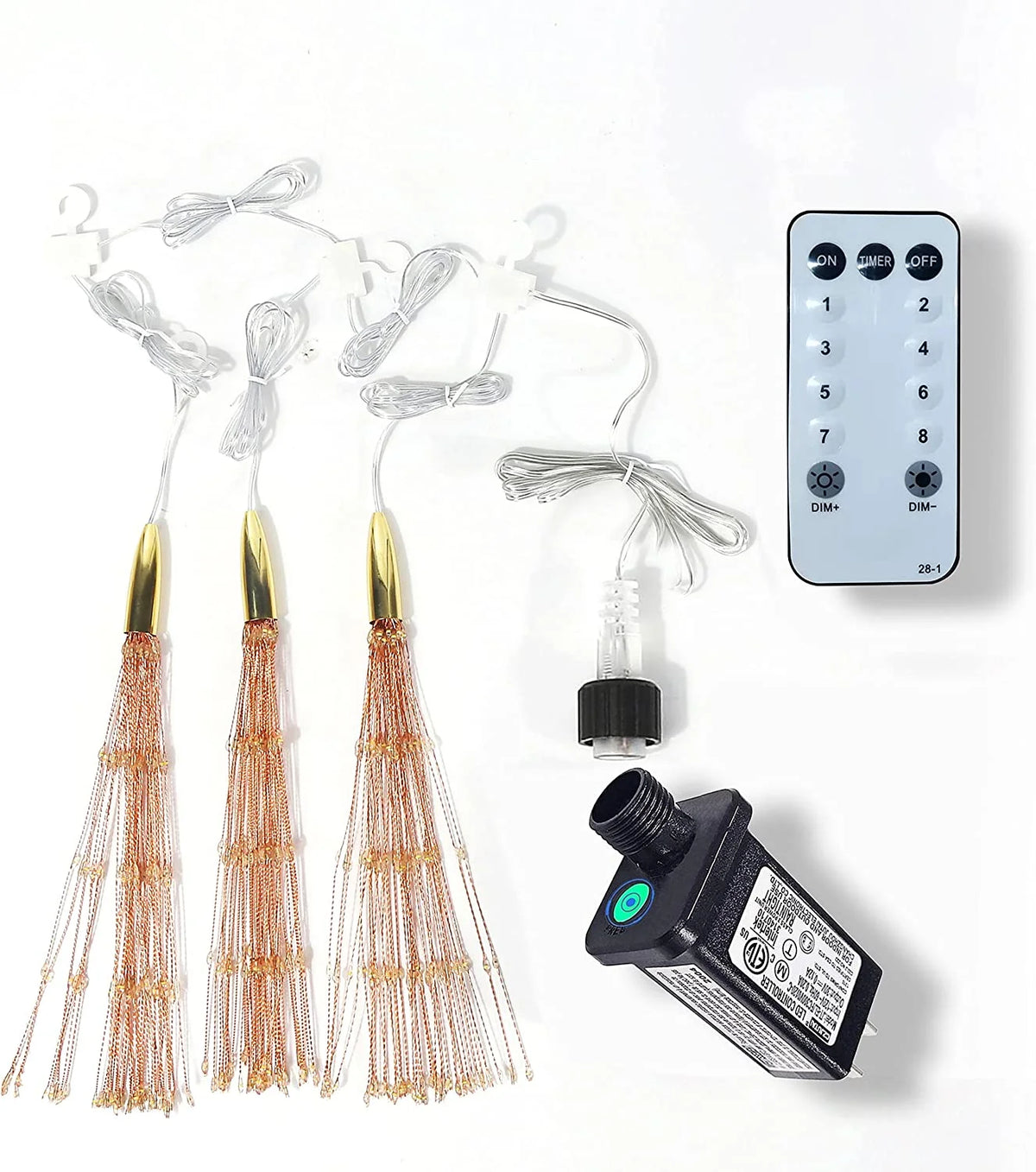3 Pack 600 LED Plug-in Starburst Lights, Warm White O895