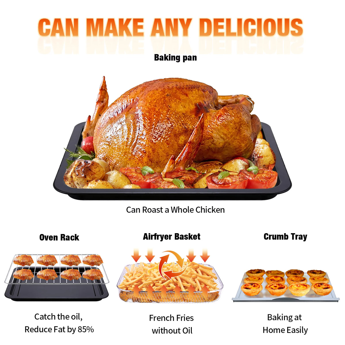10.6QT Air Fryer Oven Combo X33678
