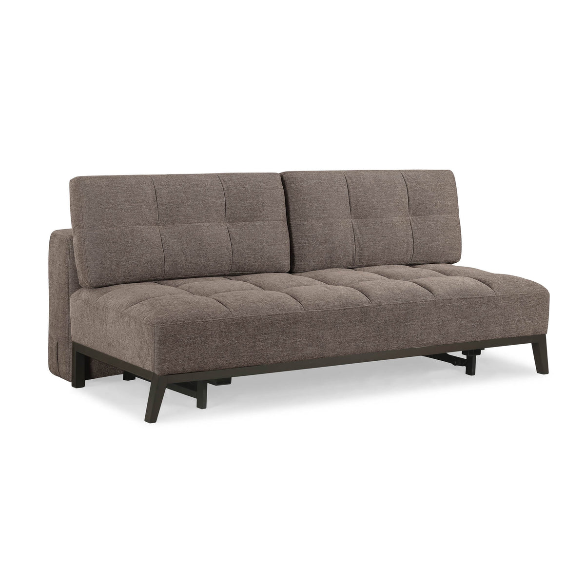 Brown Fabric Tufted Futon Q91866