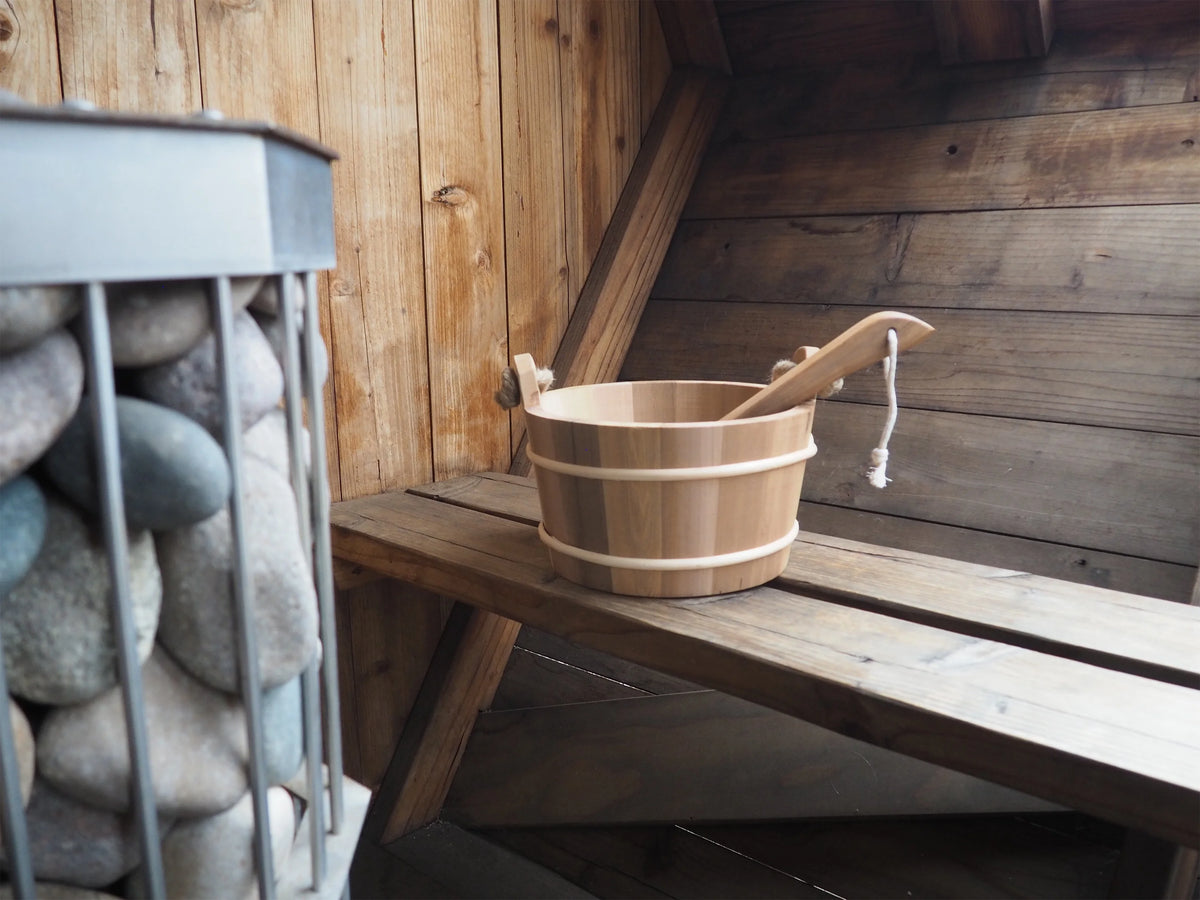 Canadian Red Cedar Sauna Bucket & Ladle (4L) C45921