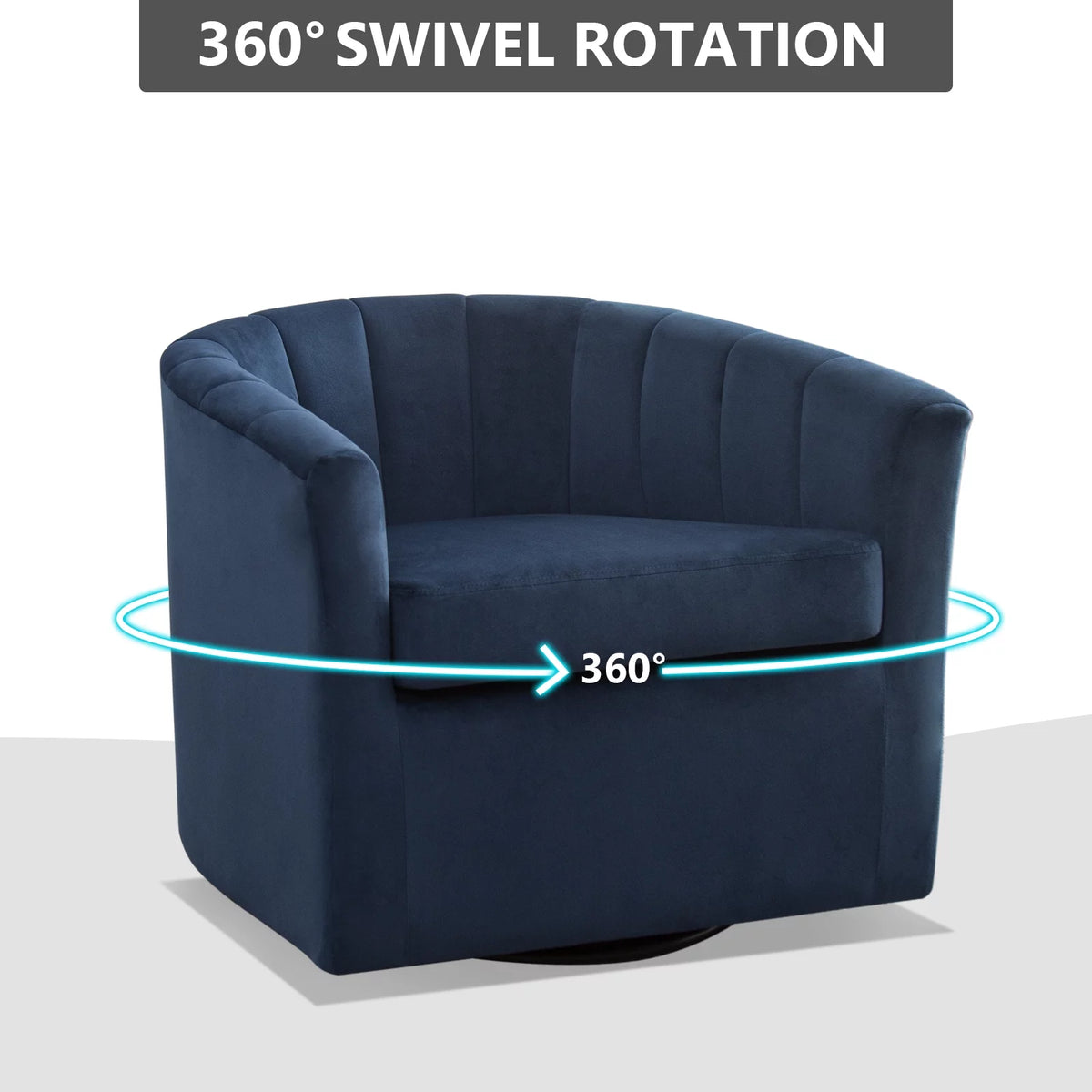 Blue Velvet Swivel Accent Chair P82501