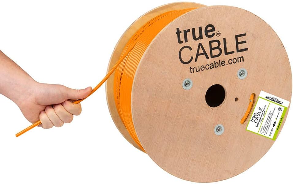 1000ft Black 23AWG 4 Pair Solid Bare Copper Bulk Ethernet Cable R675909