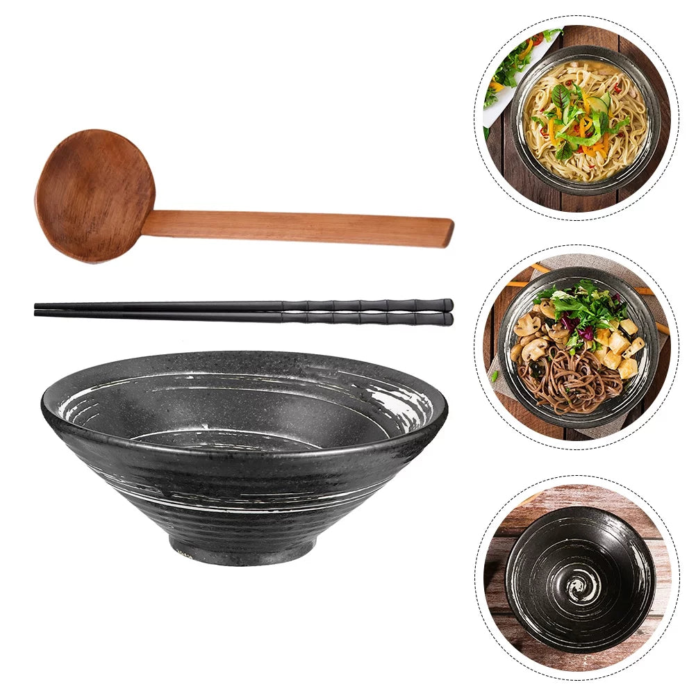Ceramic Japanese Noodle Soup Bowl Set 35Oz Y255877