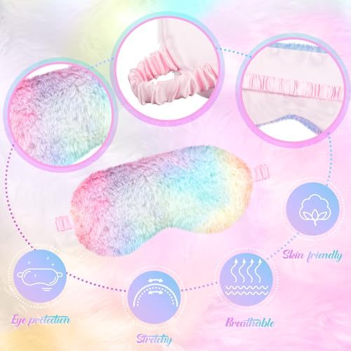 12 Pcs Plush Sleeping Eye Masks Q431