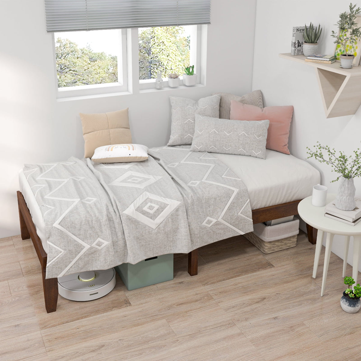 Twin Size 14'' Wooden Bed Frame R57488