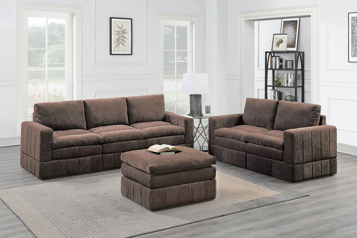 6Pc Modular Sectional Set with Ottoman R39476