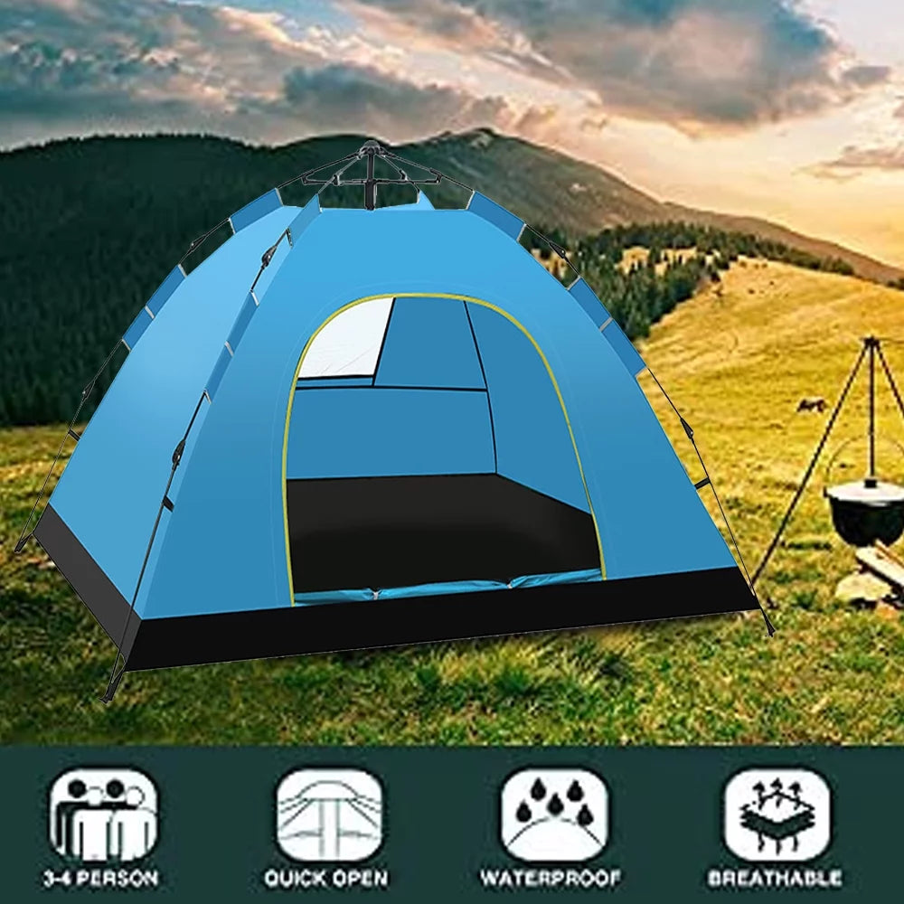 3 Person Waterproof Windproof Pop Up Camping Tent O744