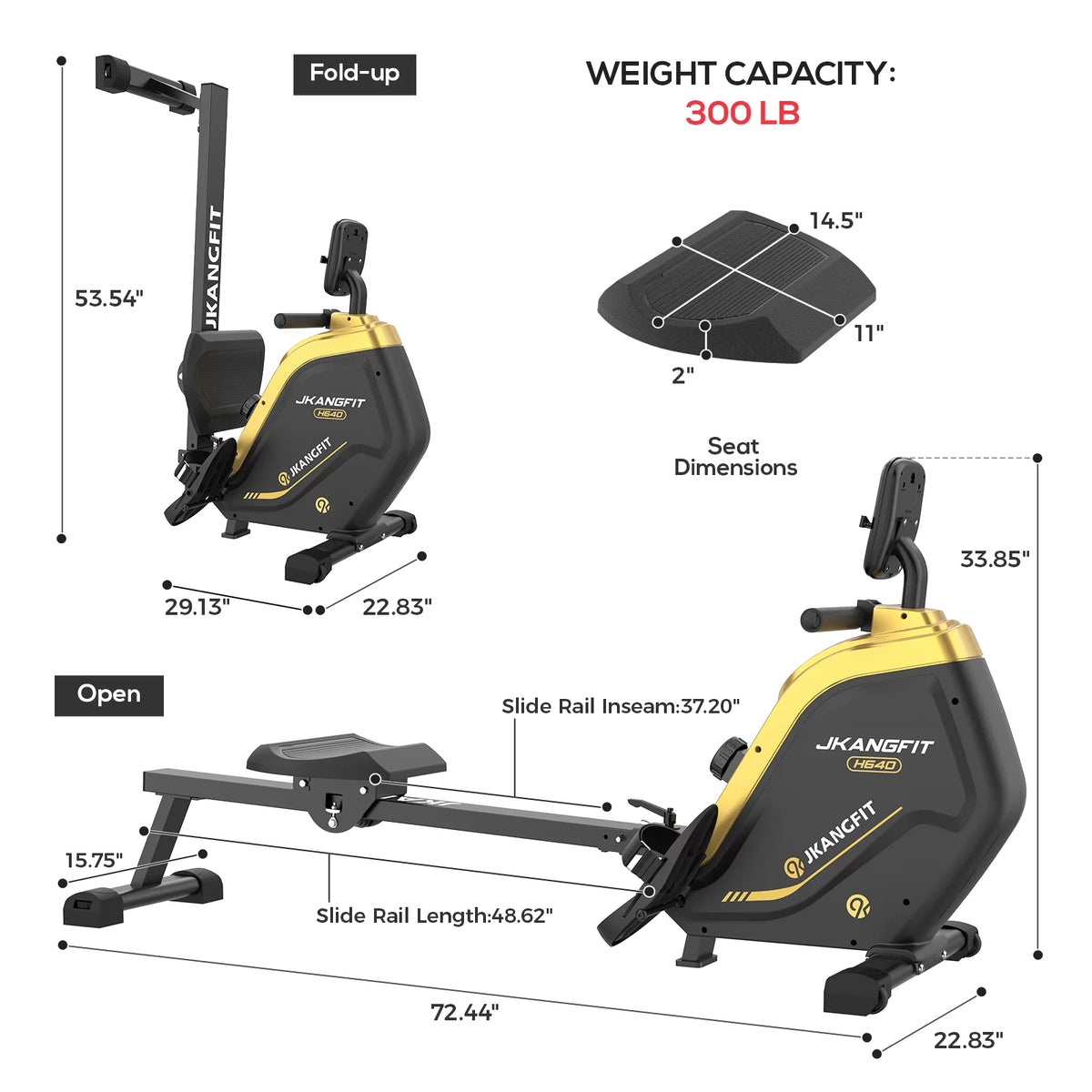 Folding Magnetic Rowing Machine D4235