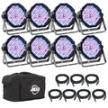 Mega Flat Pak 8 LED Par Light System H492