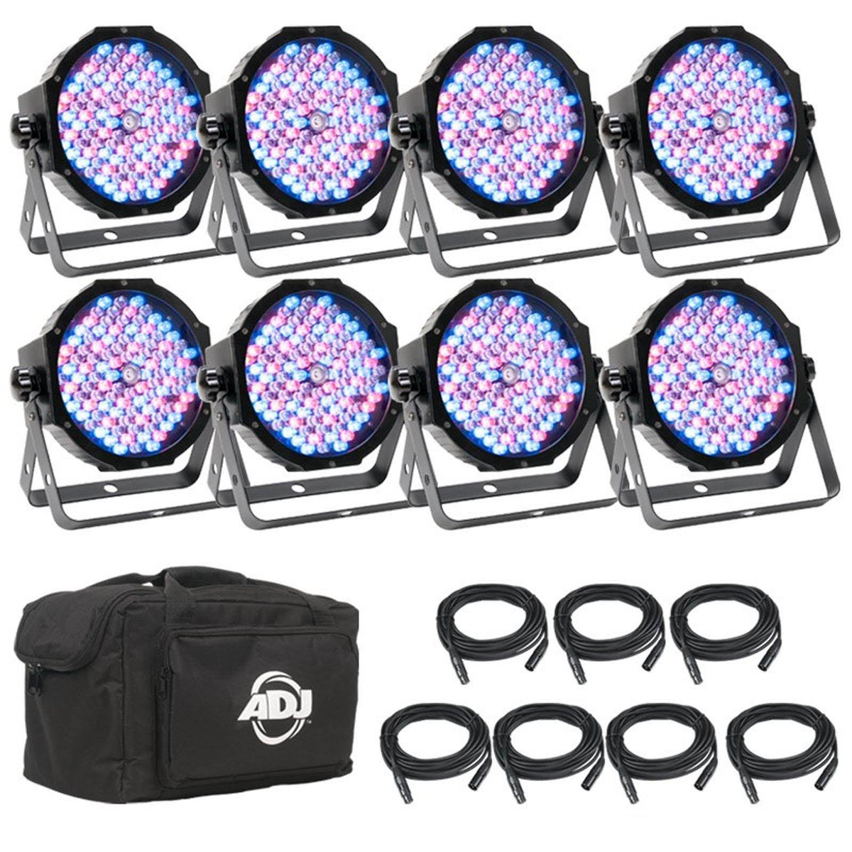 Mega Flat Pak 8 LED Par Light System H492