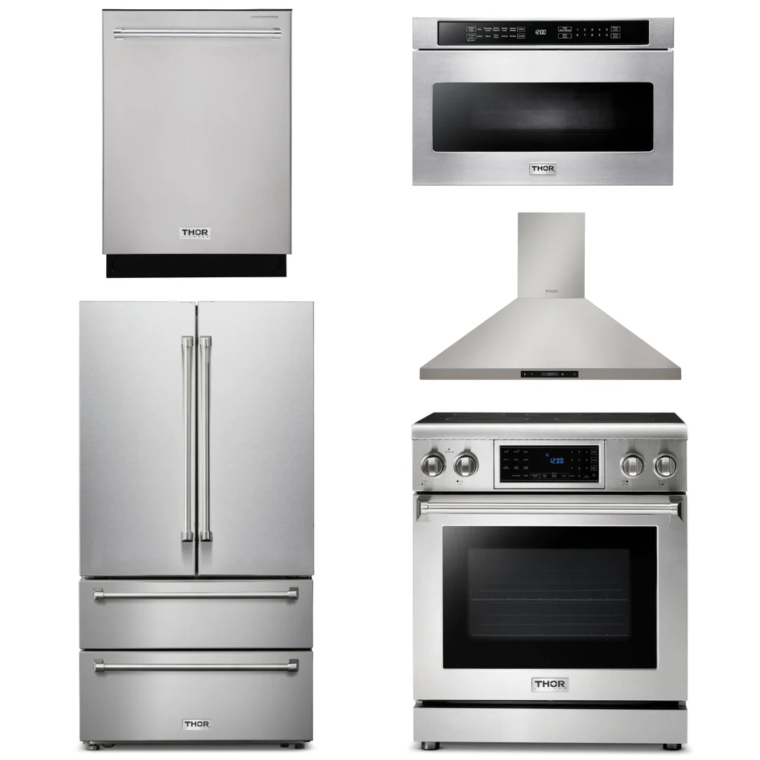 30 Electric Range, Range Hood, Microwave, Refrigerator, Dishwasher W2399