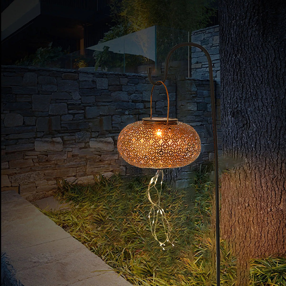 Solar Powered Chinese Lantern String Lamp A306