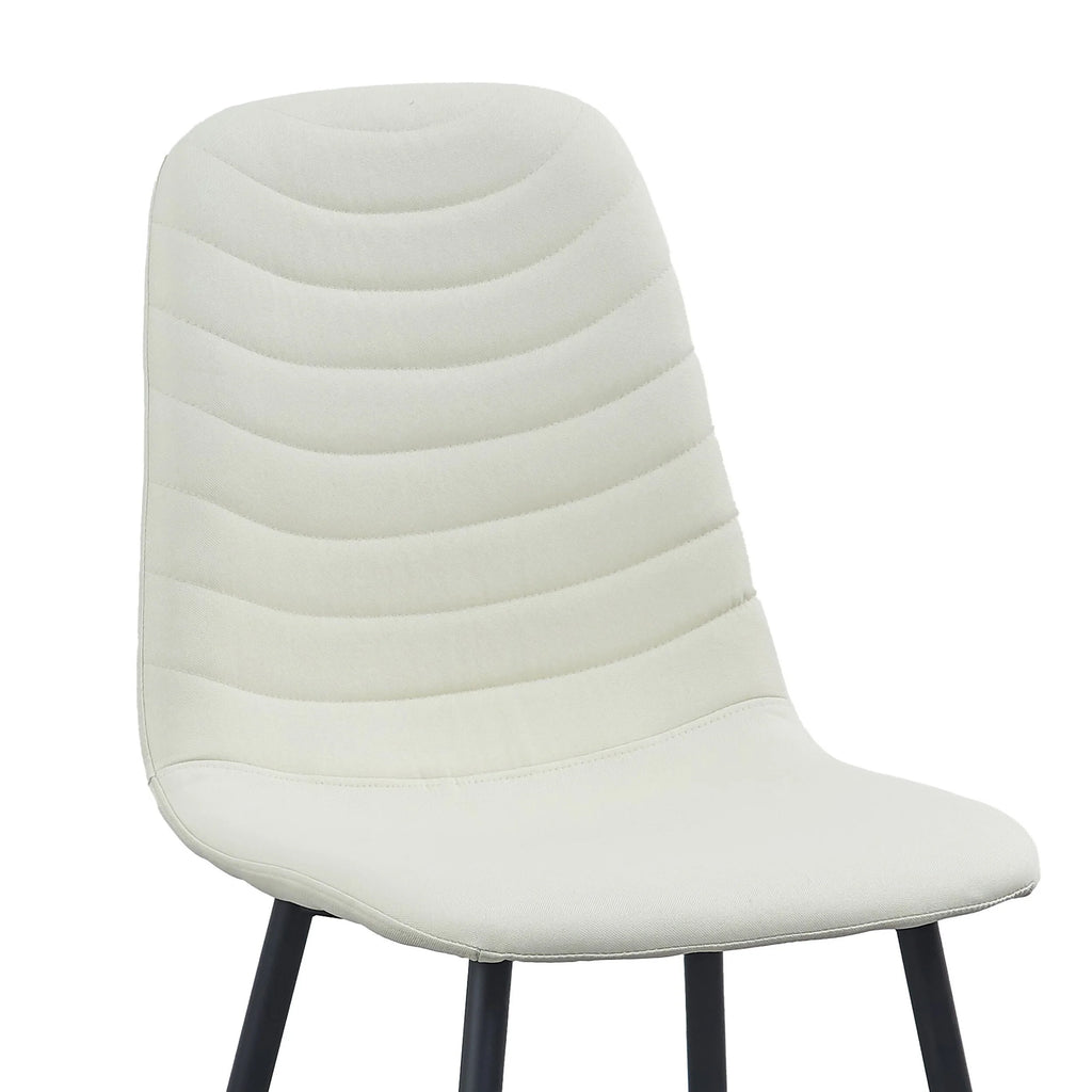 White Velvet Tufted Dining Chairs Set of 4 R6615