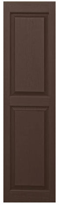 2-Pack Brown Raised Panel Vinyl Exterior Shutters M615074
