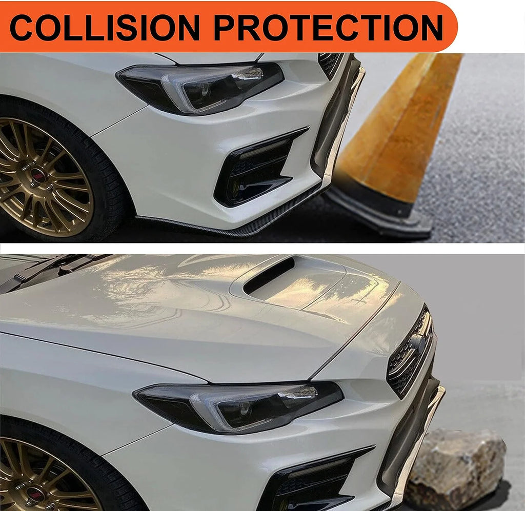 Carbon Fiber Look Front Bumper Lip Spoiler Splitter Side Body Kit U651