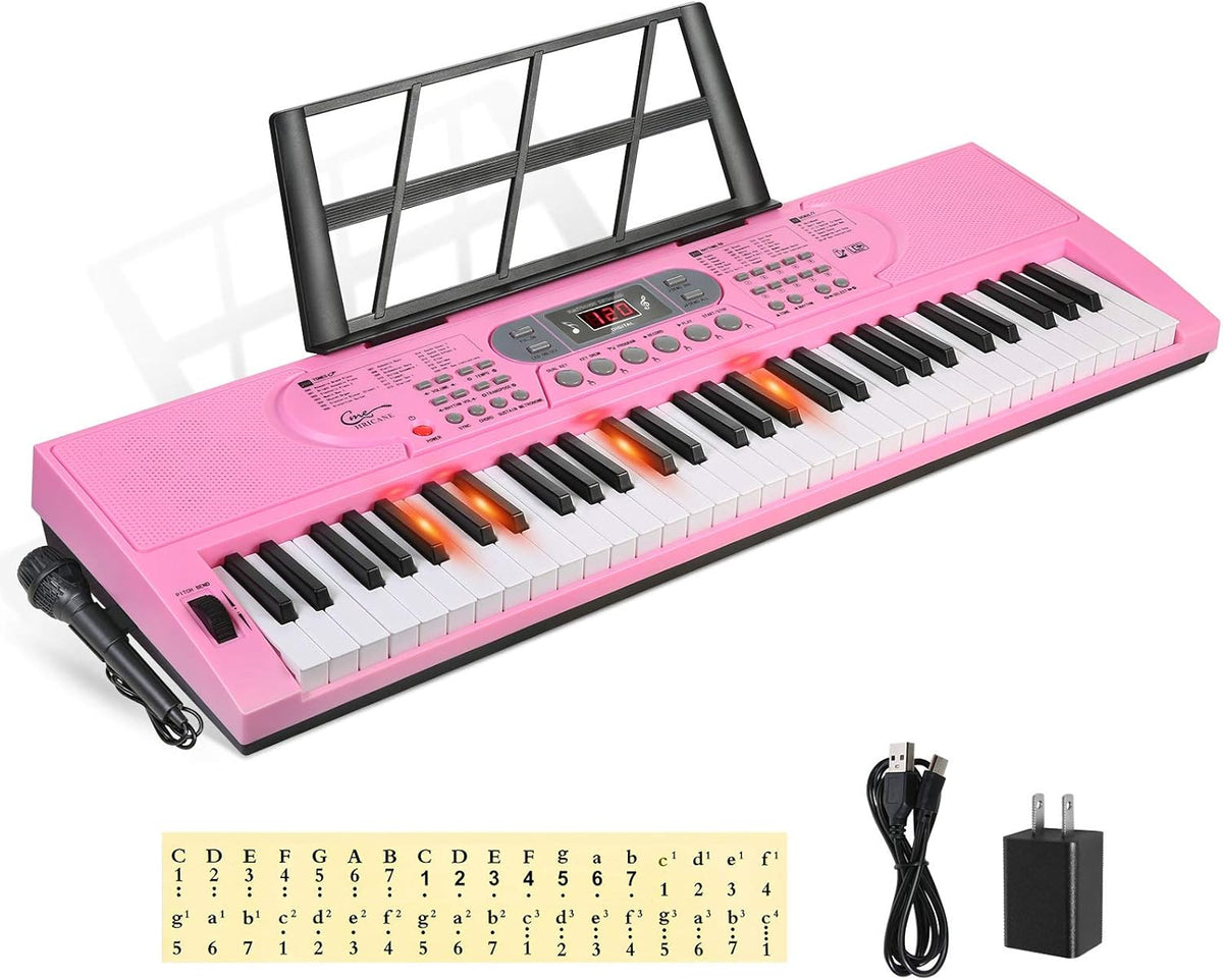 61 Key Electronic Keyboard with Lighted Keys F7013