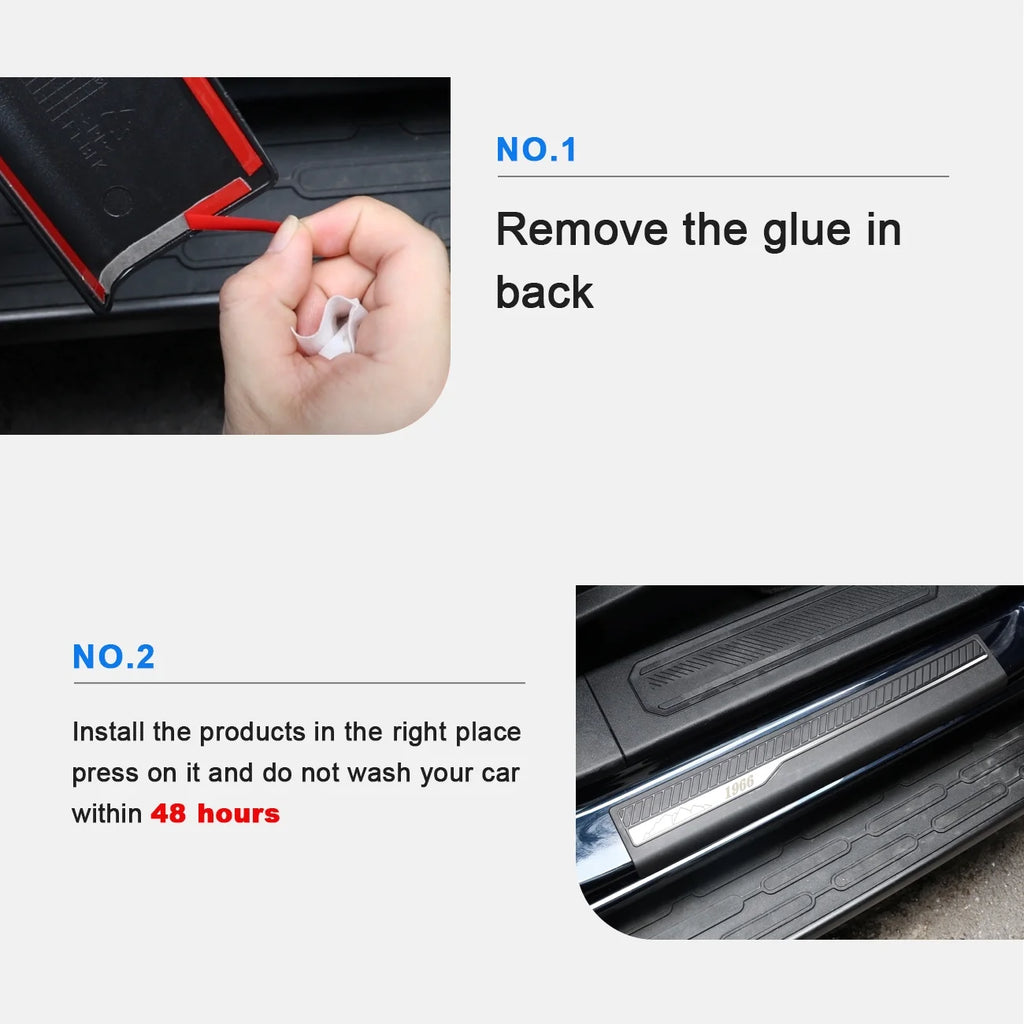 Door Sill Guards Car Door Sill Edge Protector Entry Guards Trim Threshold Protector O528723
