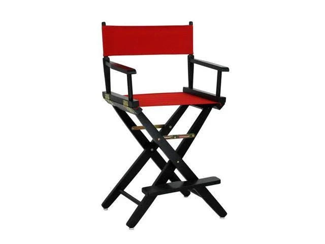Black Frame Directors Chair with Red Cover R5363