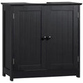 Black Under Sink Bathroom Cabinet with Shelf B406