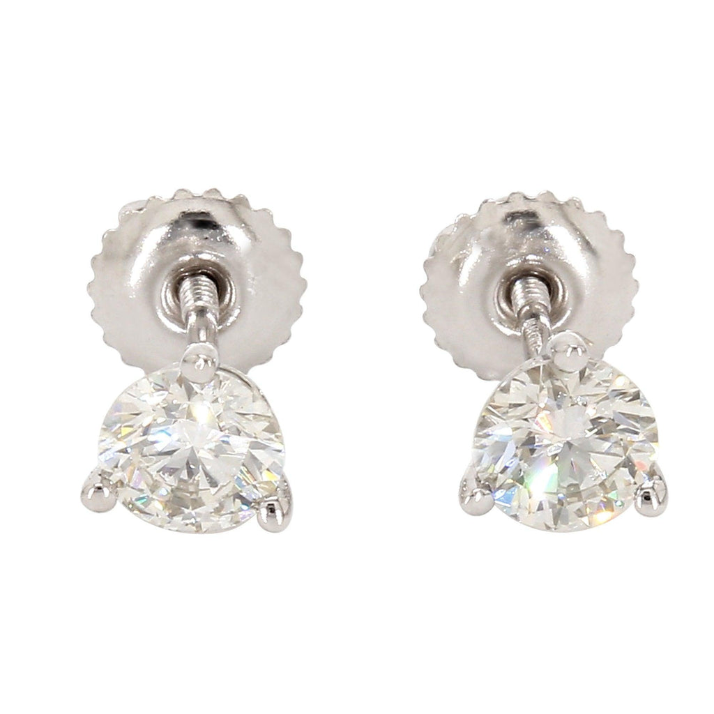 1/2 Ctw Lab-Grown Diamond Stud Earrings 14k White Gold O47920