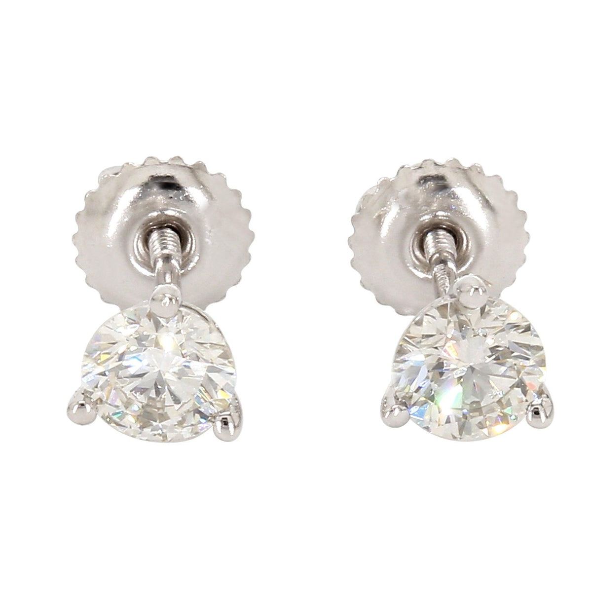 1/2 Ctw Lab-Grown Diamond Stud Earrings 14k White Gold O47920