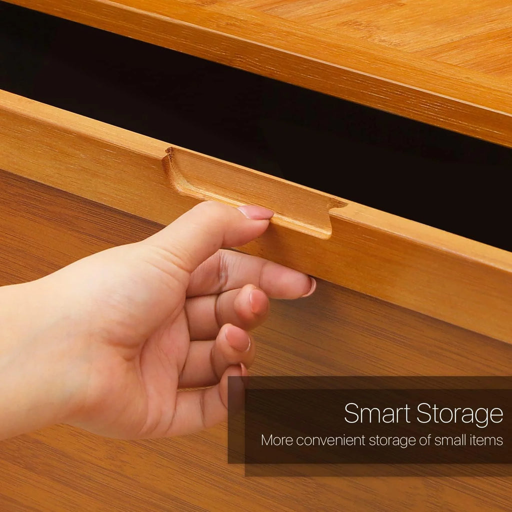 Brown 7 Tier Bamboo Shoe Storage Organizer Q284