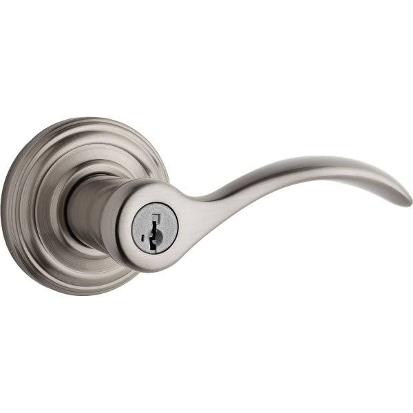 Satin Nickel Keyed Entry Lever Handle D11242