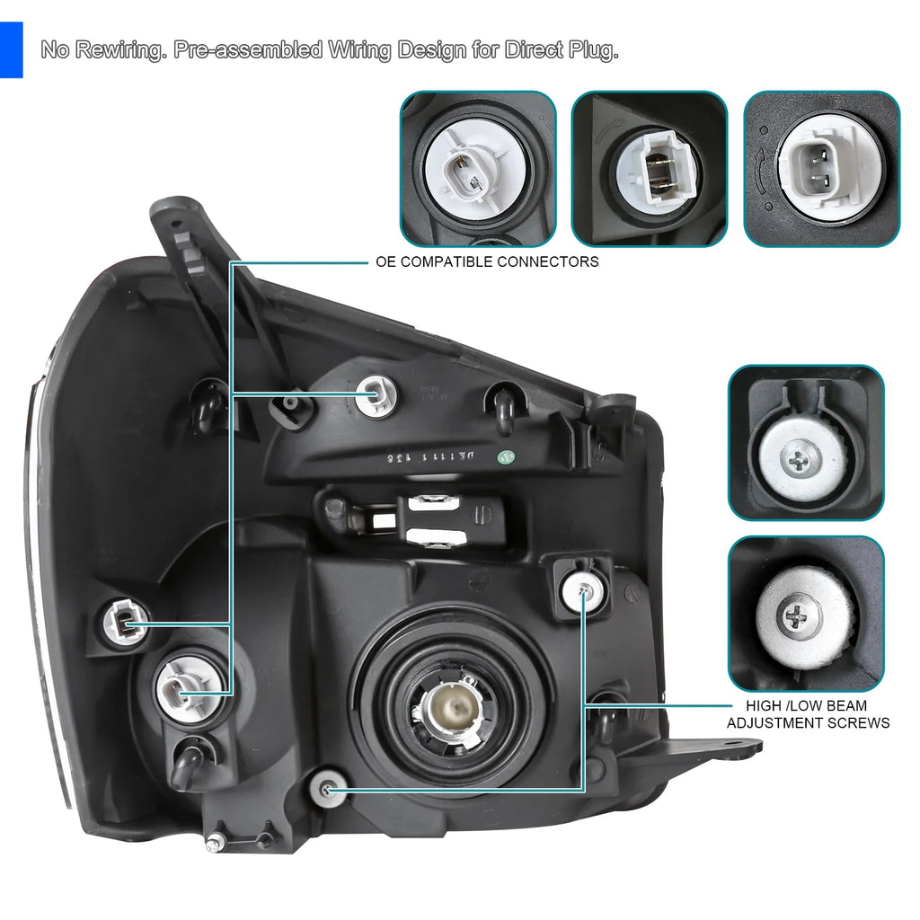 Clear Headlights Pair Assembly I57157