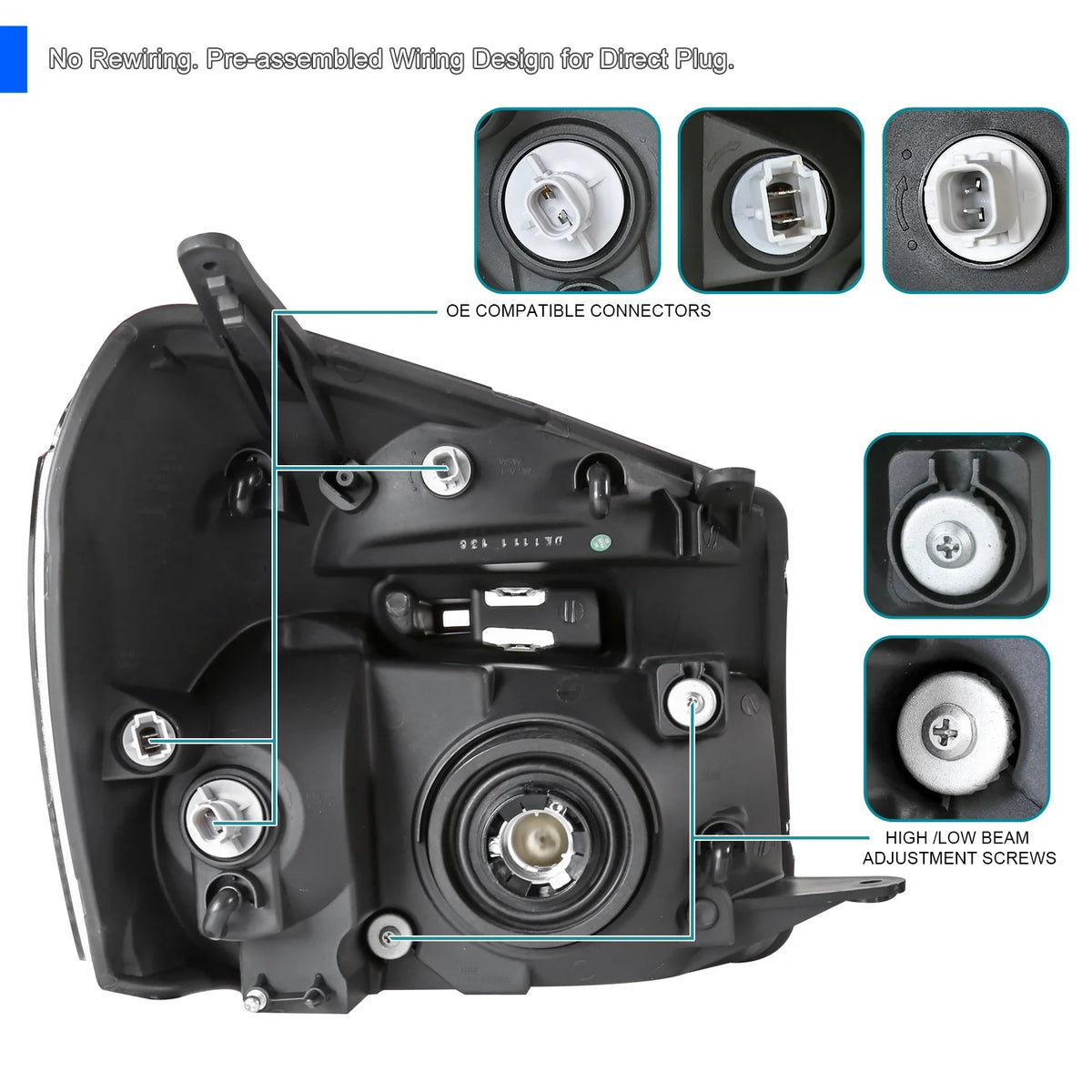 Clear Headlights Pair Assembly I57157