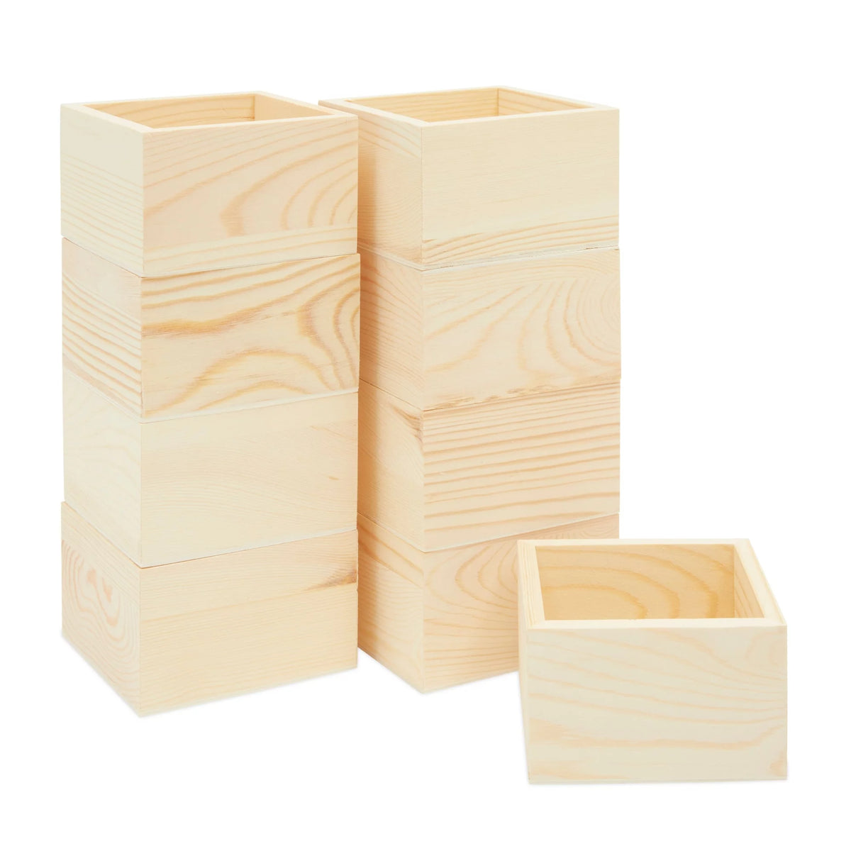 Unfinished Small Wooden Boxes with Sanding Sponge A937262