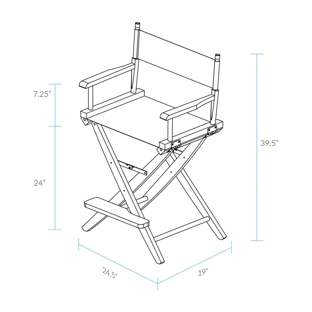 Black Frame Directors Chair with Red Cover R5363