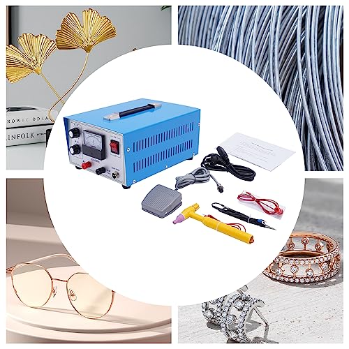 110V Blue Jewelry Welding Machine Spot Welder with Foot Pedal V1616