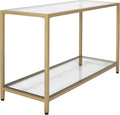 Pewter End Table with Clear Glass Z4944