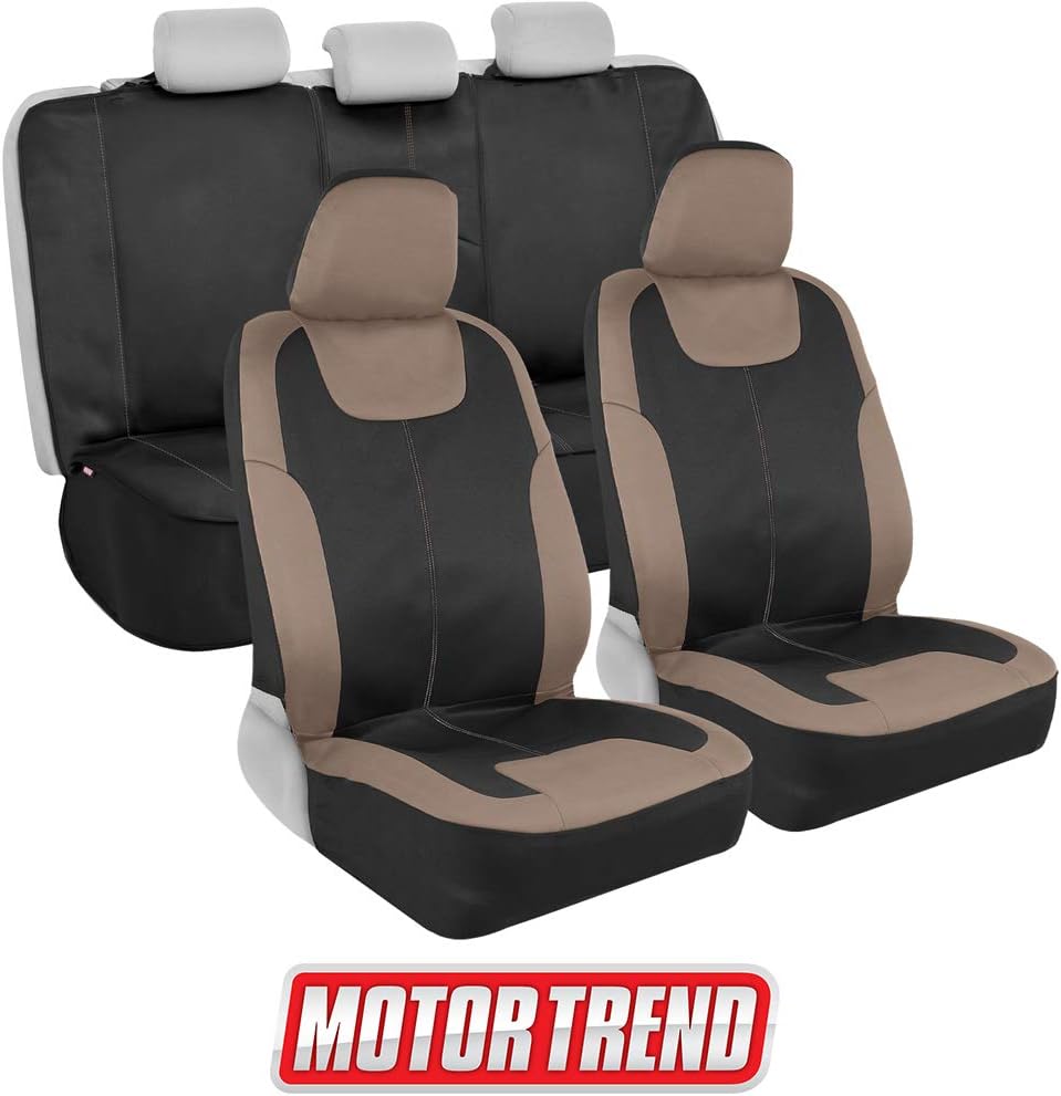 Gray Waterproof Neoprene Car Seat Covers, Full Set, Pack of 2 B5899