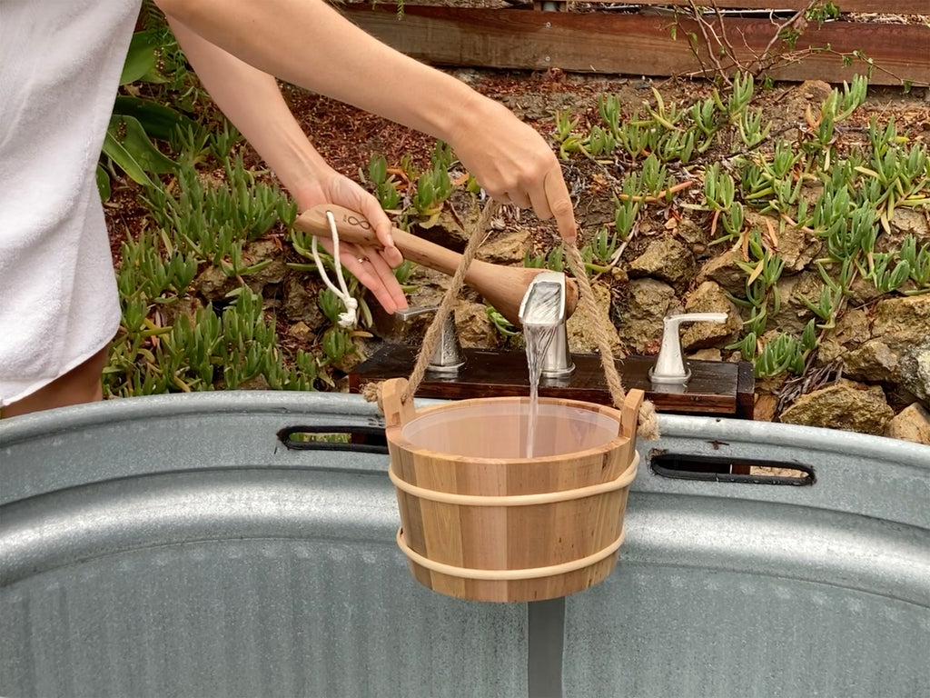 Canadian Red Cedar Sauna Bucket & Ladle (4L) C45921