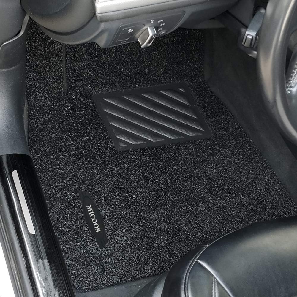 Black Pack of 2 All Weather Heavy Duty Waterproof Car Floor Mat Set W64887