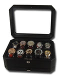 10 Piece Watch Box with Drawer Black K7782