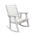 White Synthetic Wood Rocking Chair Q143