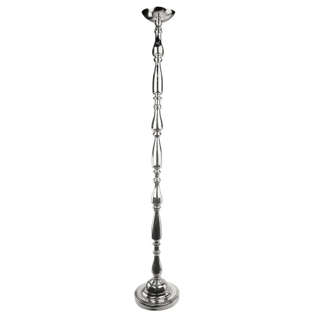 Silver 4-Feet Tall Aluminum Candle Holder Floor Stand R15458