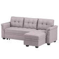 Light Gray Linen Reversible Sleeper Sofa D33867