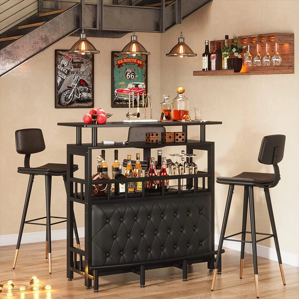 Bar Unit with Storage and Footrest C34134