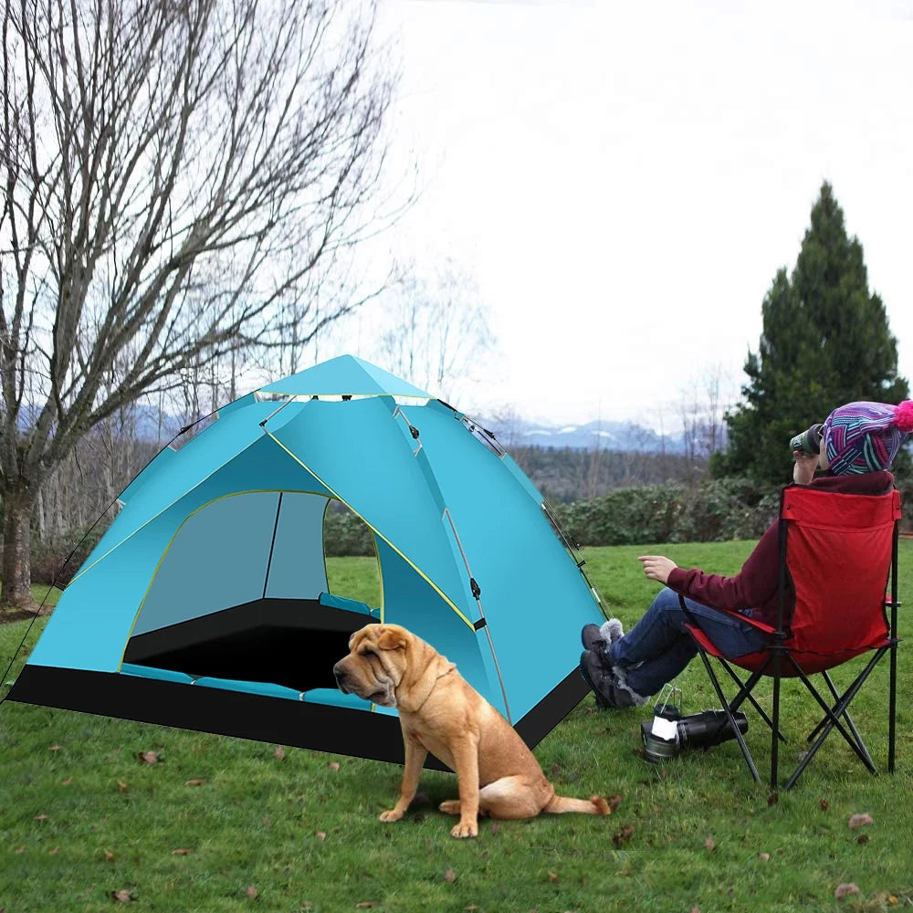 3 Person Waterproof Windproof Pop Up Camping Tent O744