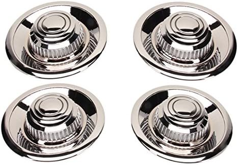 Chrome Derby Shorty Rally Wheel Hub Caps, Set of 4 V680