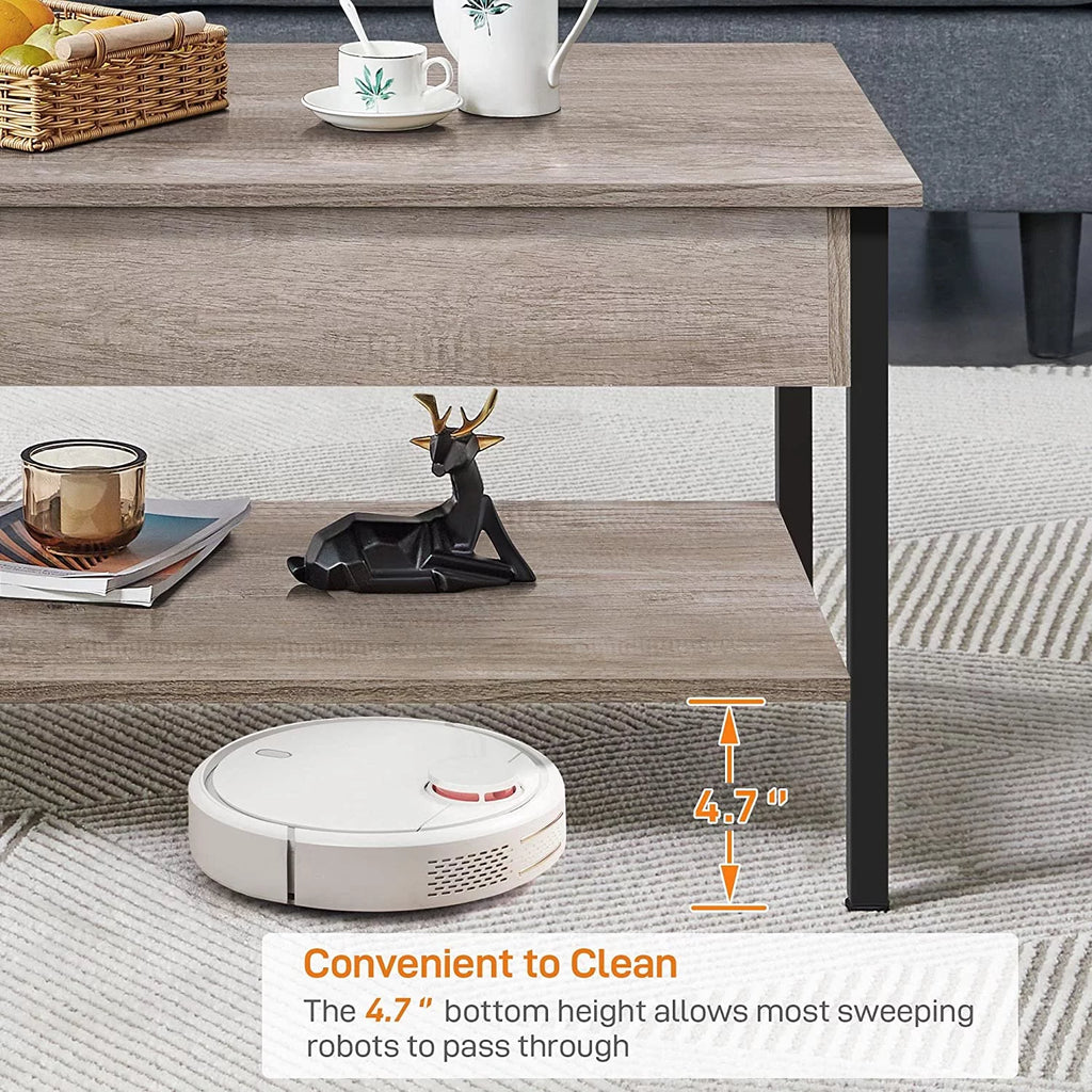 Lift Top Coffee Table Set of 3 with Hidden Storage B31554
