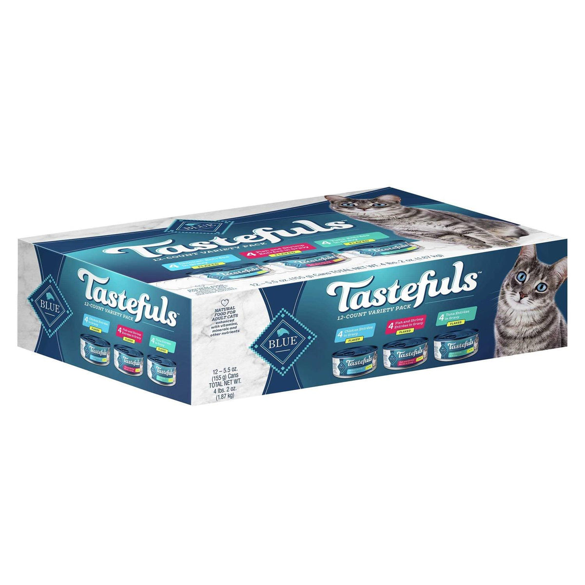Tuna Chicken Fish Shrimp Flaked Variety Pack Wet Cat Food E167448
