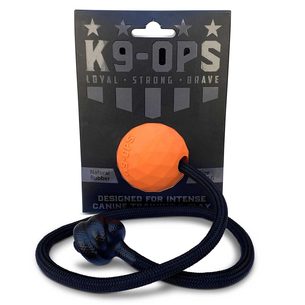 Solid Rubber Dog Ball on a Rope Tug Toy X662