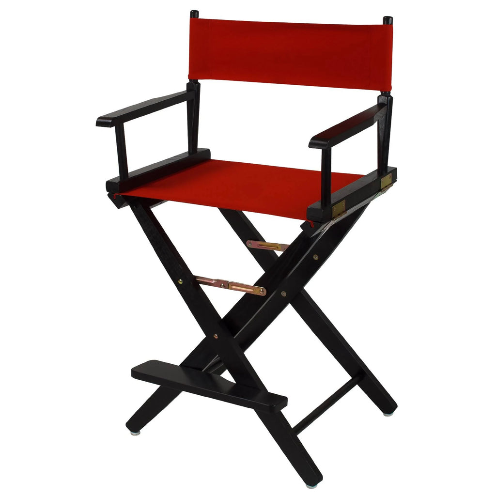 Black Frame Directors Chair with Red Cover R5363