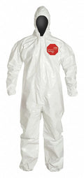 White Hooded Coveralls 5XL B7416