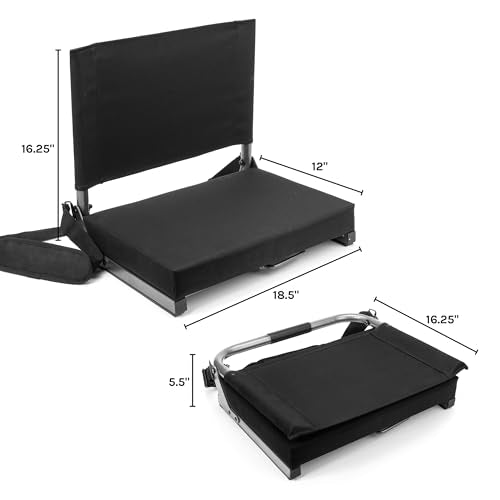 Black Ultra Padded Stadium Seat S7069