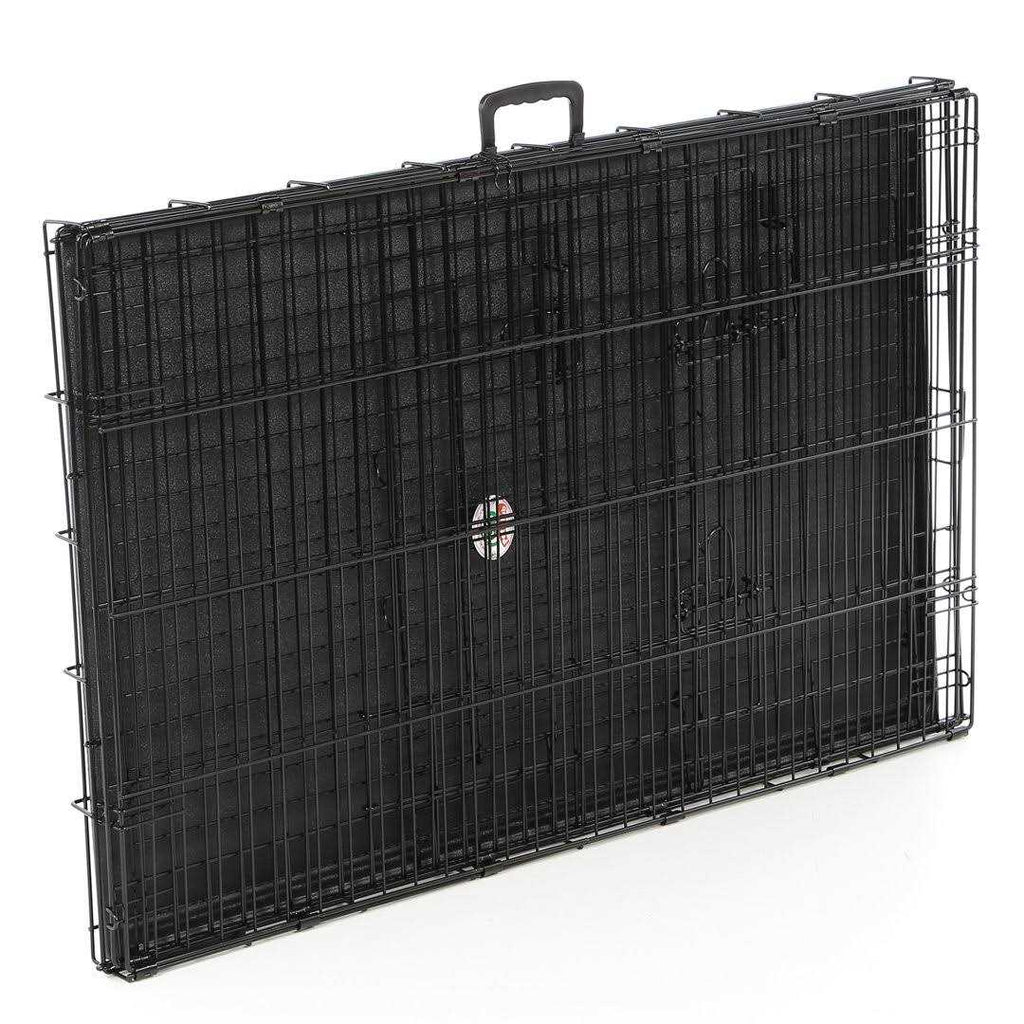 2-Door Metal Dog Crate with Divider V7626
